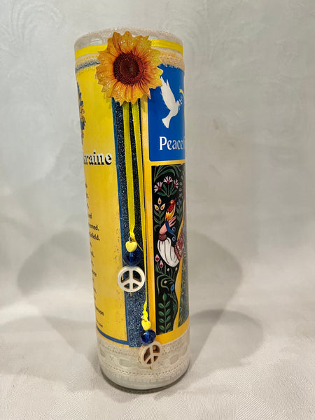 Peace for Ukraine Prayer Altar Candle-#2
