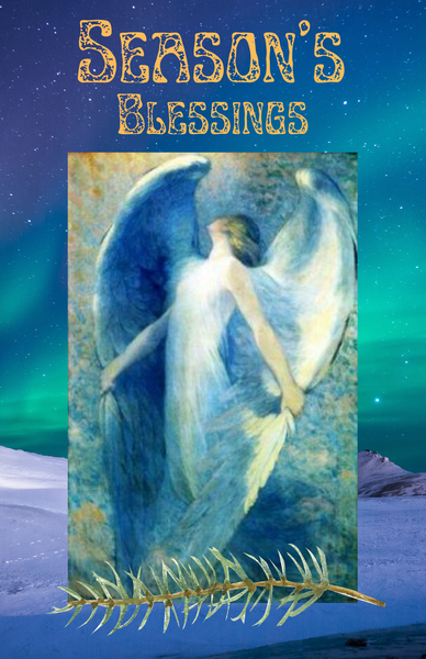 Winter Solstice Blessings Altar Candle