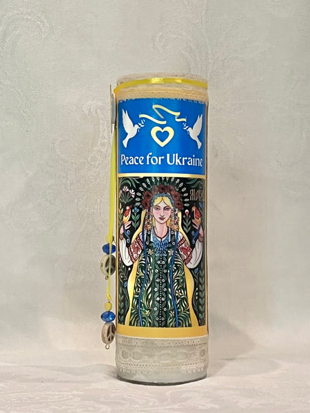 Peace for Ukraine Prayer Altar Candle-#2