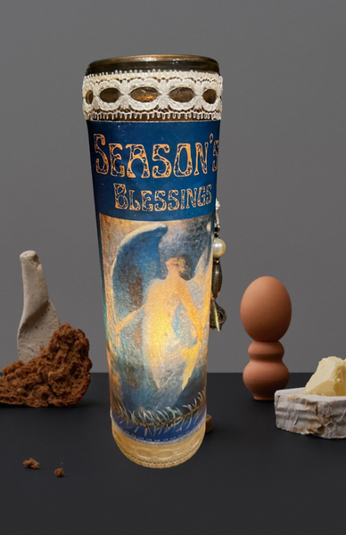 Winter Solstice Blessings Altar Candle