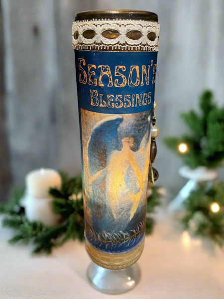 Winter Solstice Blessings Altar Candle