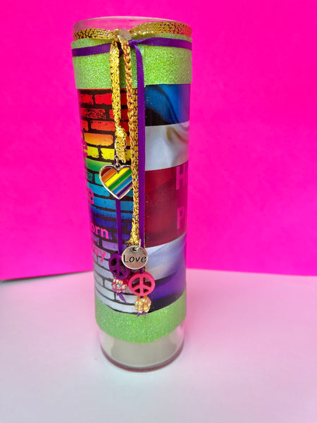 Happy Pride- Love Is Love  Altar Candle