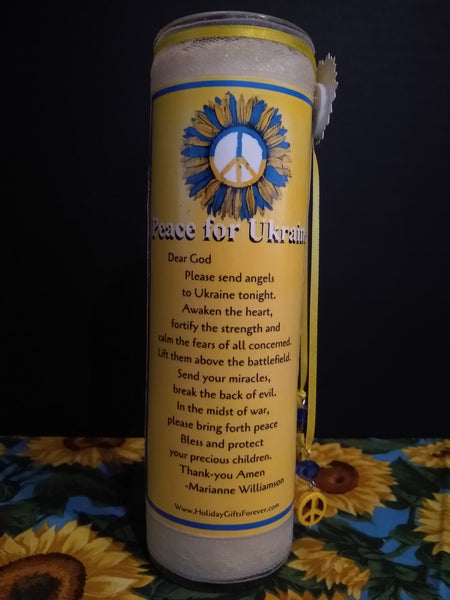 Peace for Ukraine Prayer Altar Candle-#2