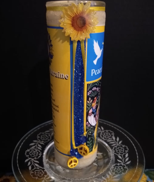 Peace for Ukraine Prayer Altar Candle-#2