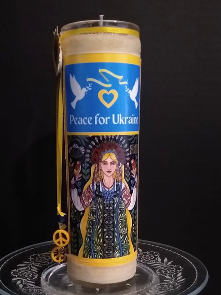 Peace for Ukraine Prayer Altar Candle-#2
