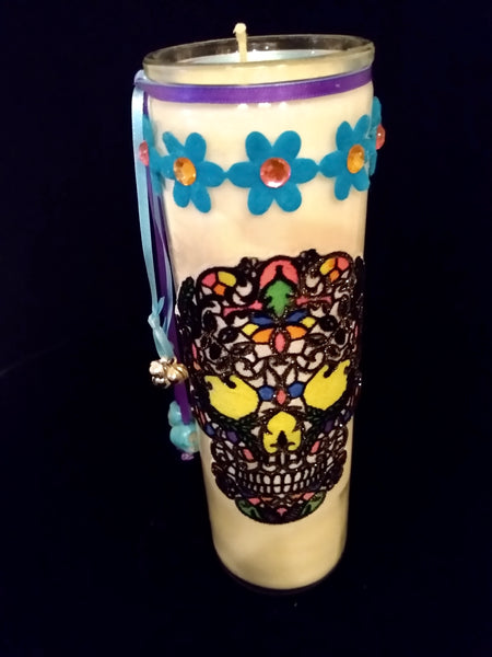 Sugar Skull Altar/ Prayer Candle