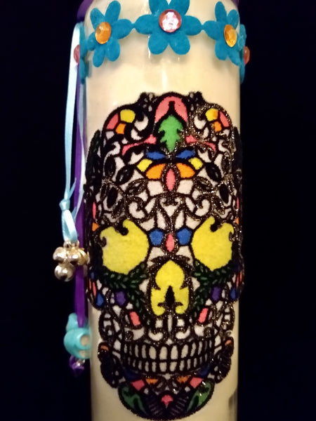 Sugar Skull Altar/ Prayer Candle