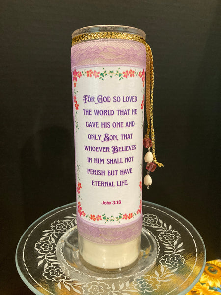 Easter Cross Prayer Altar Candle