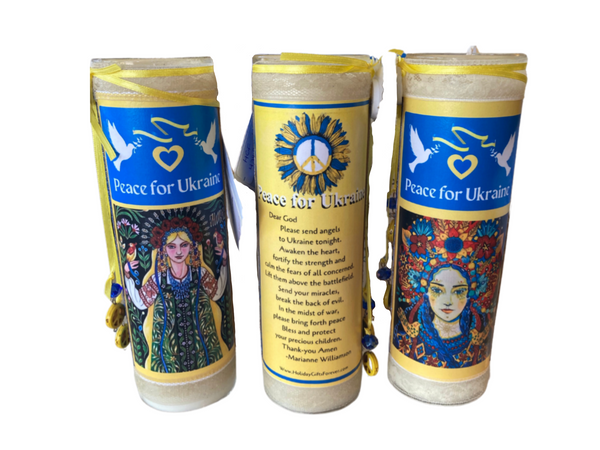 Peace for Ukraine Prayer Altar Candle