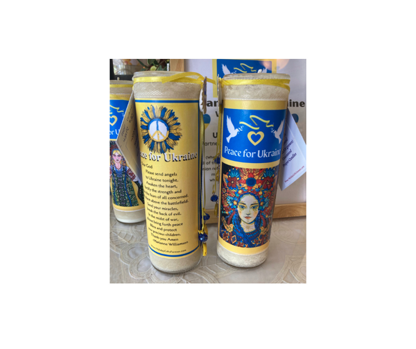 Peace for Ukraine Prayer Altar Candle