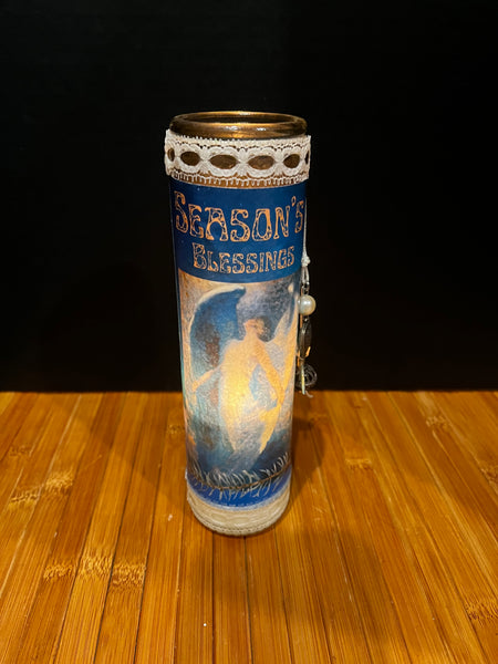 Winter Solstice Blessings Altar Candle