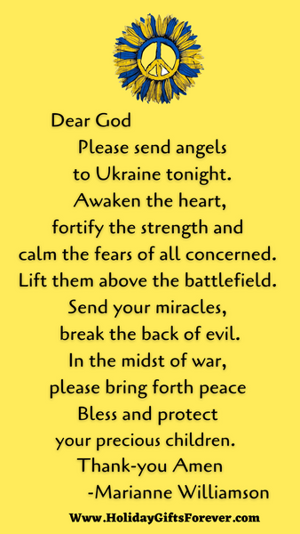 Peace for Ukraine Prayer Altar Candle