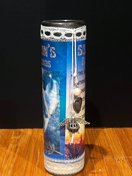 Winter Solstice Blessings Altar Candle