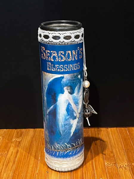 Winter Solstice Blessings Altar Candle