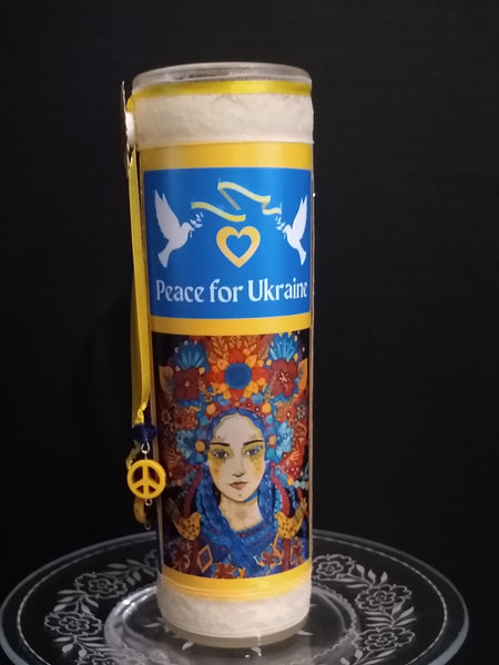 Peace for Ukraine Prayer Altar Candle