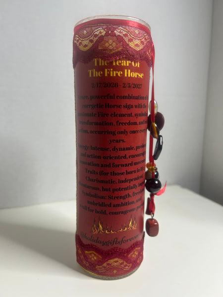 Fire Horse Lunar New Year 2026 Candle