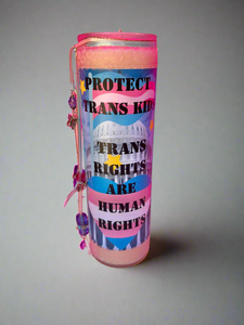 Trans Rights Altar Candle