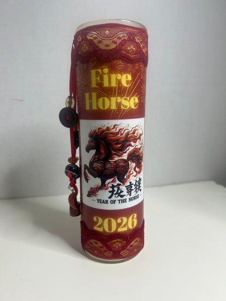 Fire Horse Lunar New Year 2026 Candle