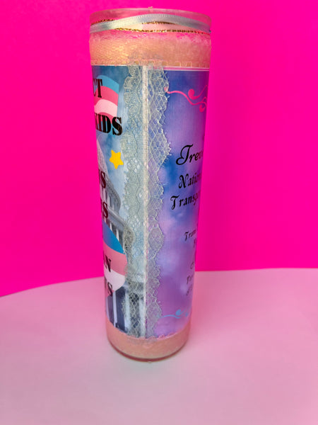 Trans Rights Altar Candle