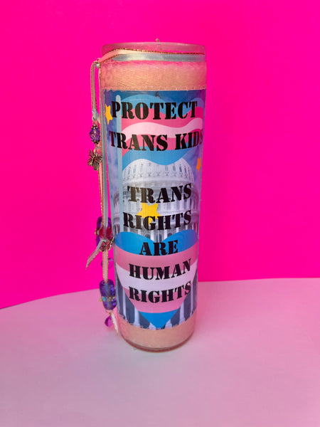Trans Rights Altar Candle