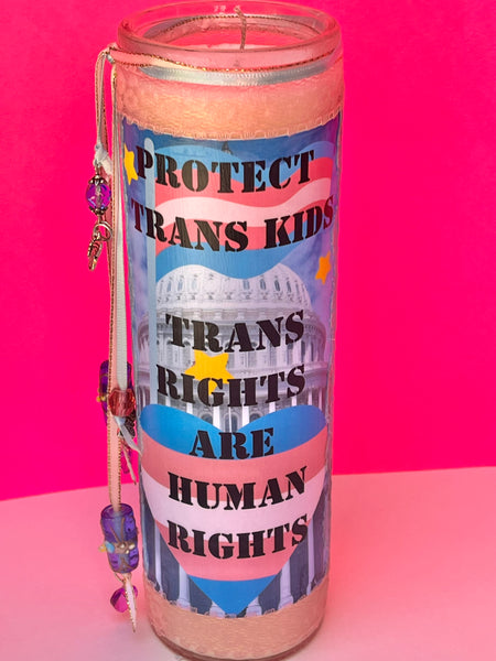 Trans Rights Altar Candle