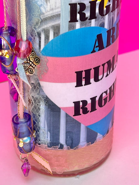 Trans Rights Altar Candle