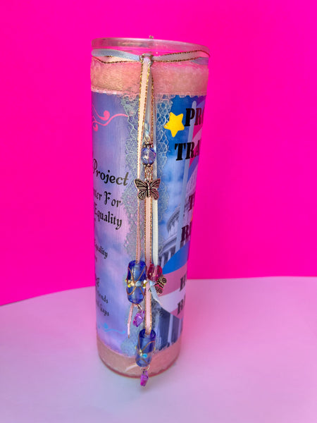 Trans Rights Altar Candle