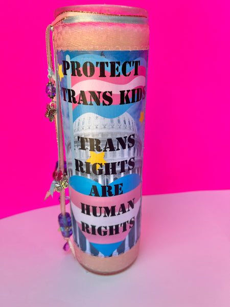 Trans Rights Altar Candle