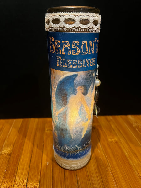 Winter Solstice Blessings Altar Candle
